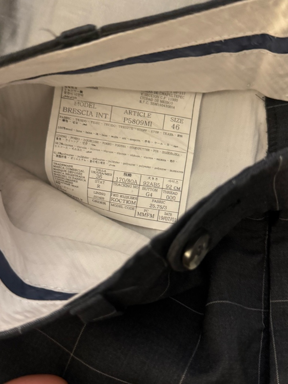 Men's Dress Pants - Navy Windowpane